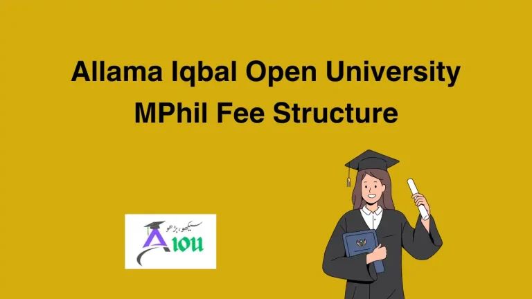 Allama Iqbal Open University MPhil Fee Structure