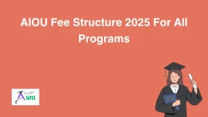 AIOU Fee Structure 2025 For All Programs 