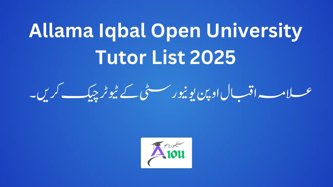 aiou Tutor List