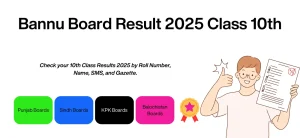 Bannu Board Result 2025 Class 10