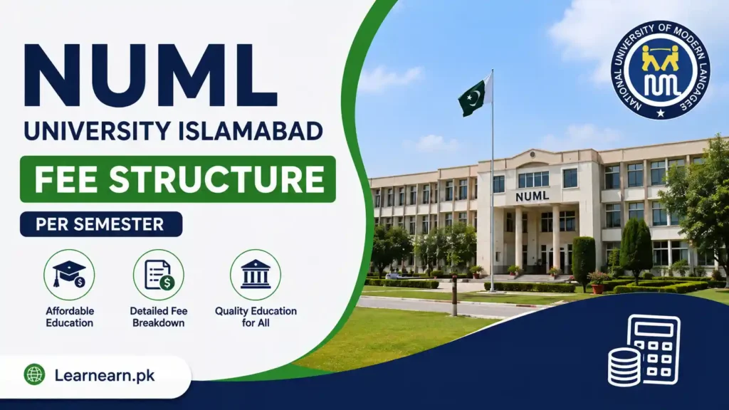NUML University Islamabad Fee Structure Per Semester 2026