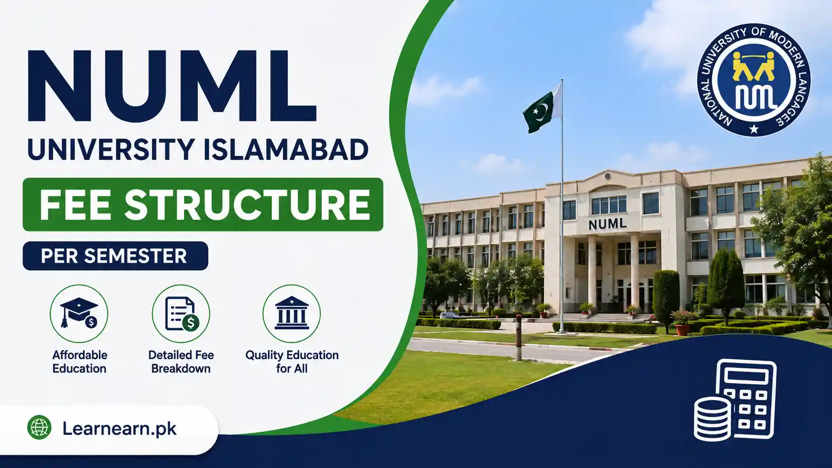NUML University Islamabad Fee Structure Per Semester 2026