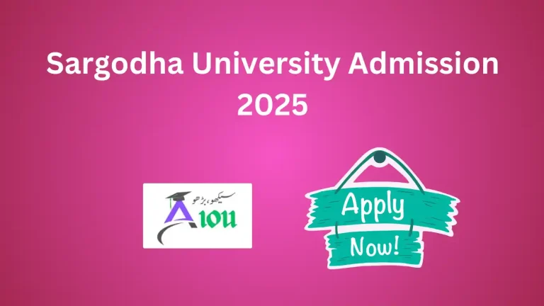 Sargodha University Admission 2025