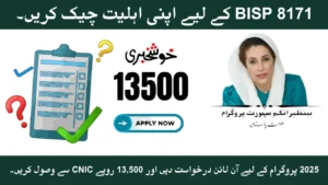 BISP 8171 Eligibility Check Application & Apply Online 2025 CNIC