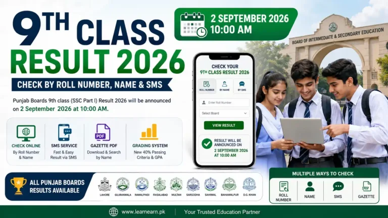 9th Class Result 2026 – Check by Roll Number, Name & SMS