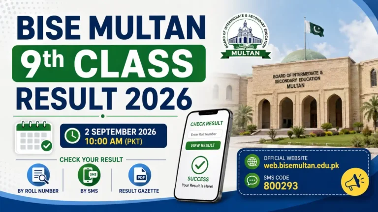 know your 9th reuslt Multan board